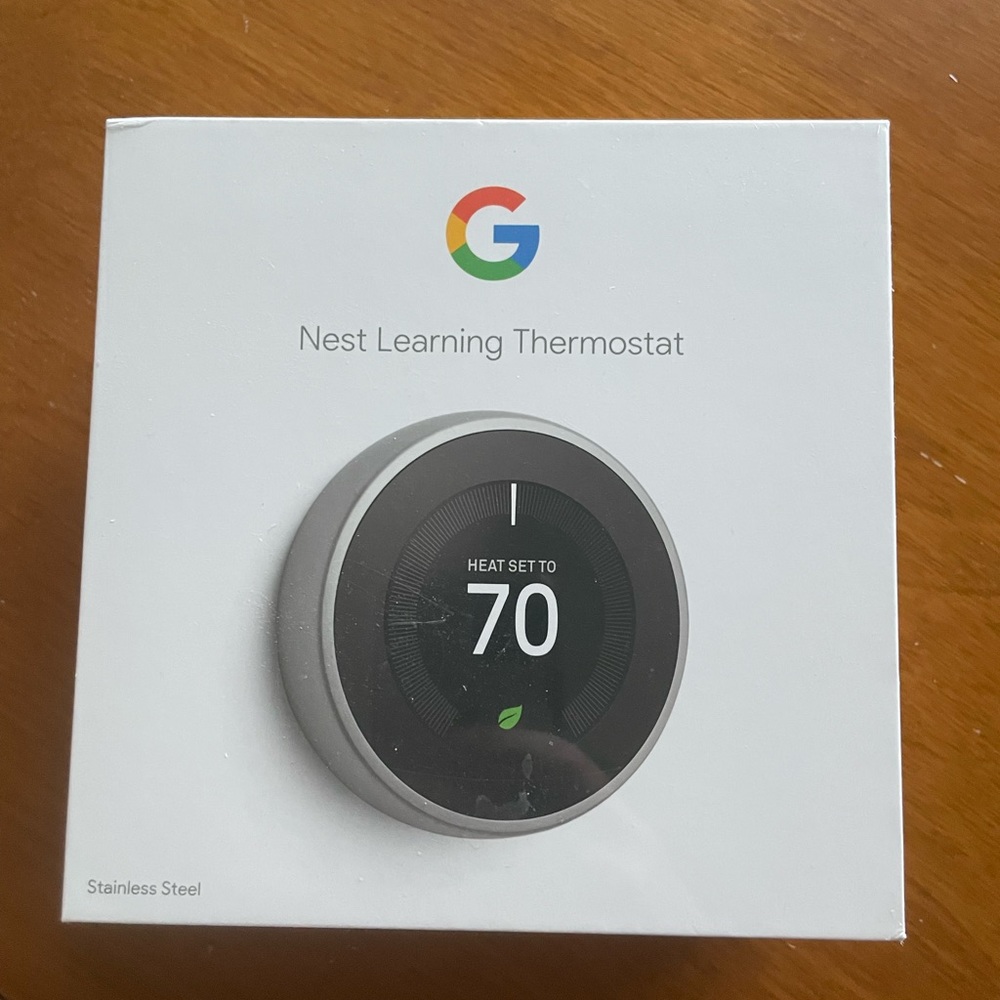 Unopened Google Nest thermostat